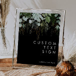 Grünpflanzen und Gold | Schwarze Karten und Sonder Poster<br><div class="desc">Wir haben dieses Grün und Gold entworfen | Schwarze Karten und Geschenke angepasstes Poster, um Ihren schlichten und eleganten boho Empfang zu vervollständigen. Es zeichnet sich durch moderne, grüne und weiße Eukalyptusblätter, Farnfolien, eine prächtige Blume und minimale Blätter aus Goldfolie aus. Diese Elemente geben das Gefühl eines skurrilen, bezaubernden Waldes,...</div>
