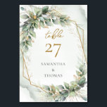 Grünpflanzen und goldene Tischnummer<br><div class="desc">Die Kollektion "Rustic Greenery Foliage Gold Geometric Frame" besticht durch die handgemalte Aquarellmalung von Salbeigrün Eukalyptus aus elegantem Imitat mit goldenem geometrischem Rahmen. Dieses epische Design ist perfekt für alle Veranstaltungen im boho oder rustikalen Stil. Das Design ist mit Aquarell handgemalt Wald grün eucalyptus foliage kombiniert moderne Skript-Schriftart. Wenn Sie...</div>