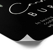 Grünpflanzen und Goldleaf | Black This Candle Burn Poster (Ecke)