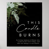 Grünpflanzen und Goldleaf | Black This Candle Burn Poster (Vorne)