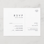 Grünpflanzen und Goldleaf | Black Wedding RSVP Postkarte (Rückseite)