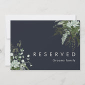 Grünpflanzen und Goldleaf | Dunkle Marine vorbehal (Rückseite)