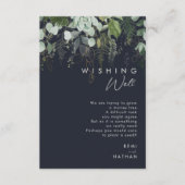 Grünpflanzen und Goldleaf | Dunkle Marine will gut Begleitkarte (Vorderseite)