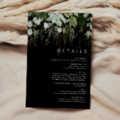 Grünpflanzen und Goldleaf | Schwarze Details Begleitkarte