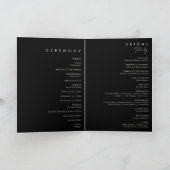 Grünpflanzen und Goldleaf | Schwarze geklappte Hoc Programm (Innenseite)