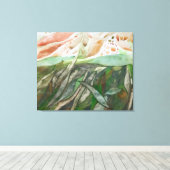 Grünpflanzen und halbfarbiges Blattwerk botanisch Leinwanddruck (Insitu (Holzboden))