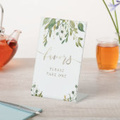 Grünpflanzen und Imitate Glitzer bevorzugt Podest- Sockelschild (In SItu)