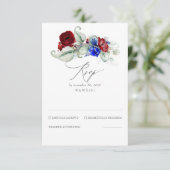 Grünpflanzen und lebendige Blume Bohemische Hochze RSVP Karte (Stehend Vorderseite)