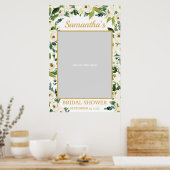 Grünpflanzen und Weißes Foto Prop Frame Boho Poster (Küche)