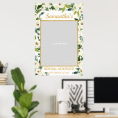 Grünpflanzen und Weißes Foto Prop Frame Boho Poster (Heimbüro)