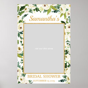 Grünpflanzen und Weißes Foto Prop Frame Boho Poster