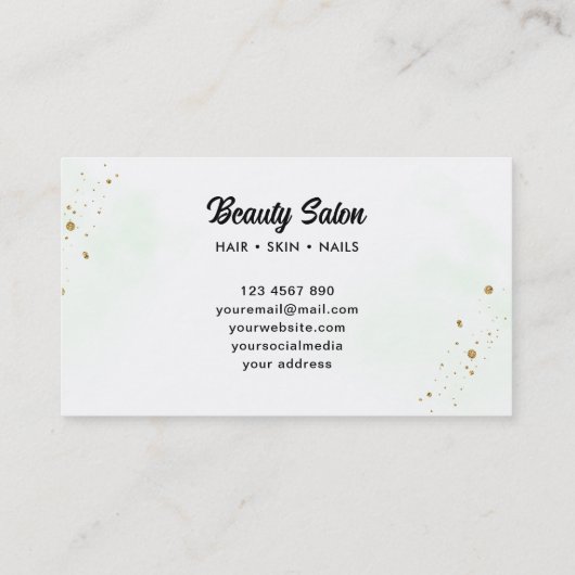 Grünpflanzen Visitenkarte (Rückseite)