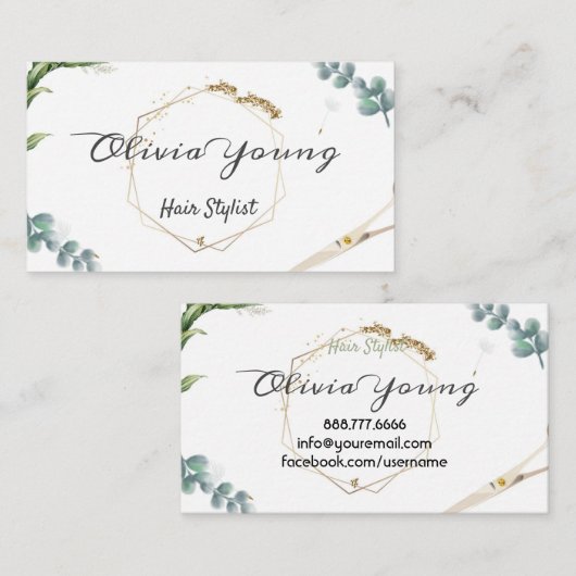 Grünpflanzen Visitenkarte (Vorne/Hinten)