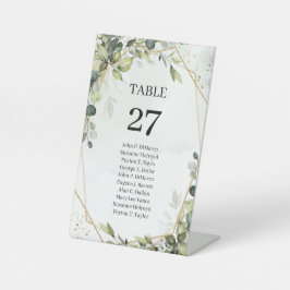 Grünpflanzen von Boho eucalyptus foliage Tischnumm Sockelschild