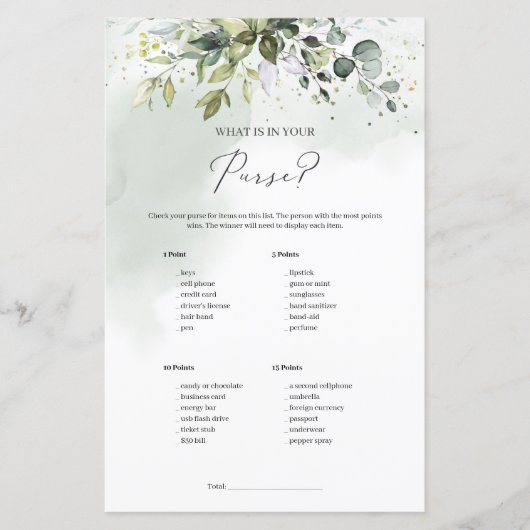 Grünpflanzen von Boho Was ist in deinem Purse-Spie (Vorderseite)