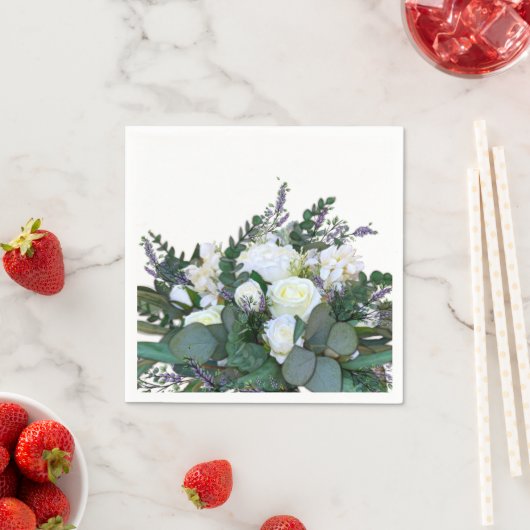 Grünpflanzen von Lavendel Eukalyptus Serviette (Beispiel)