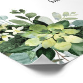 Grünpflanzen Vorgeschmack Brautparty Begrüßungszei Poster (Ecke)