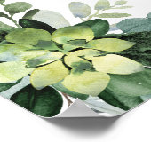 Grünpflanzen Vorgeschmack Brautparty Begrüßungszei Poster (Ecke)