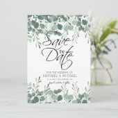 Grünpflanzen-Vorlage für Save-the-Date-Einladung Einladung (Stehend Vorderseite)