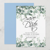 Grünpflanzen-Vorlage für Save-the-Date-Einladung Einladung (Vorne/Hinten)