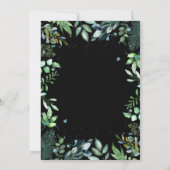 Grünpflanzen | Waldland | Wasserfarben-Babydusche Einladung (Rückseite)