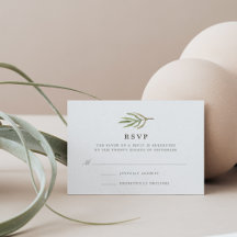Grünpflanzen | Watercolor Botanical Wedding RSVP