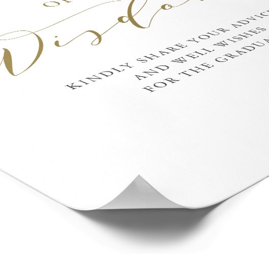 Grünpflanzen Weiße Abschluss Worte der Weisheit Poster (Ecke)