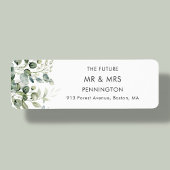 Grünpflanzen | White Wedding Return Address Label