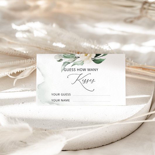 Grünpflanzen wie viele Küsse Bridal-Spiel Begleitkarte