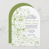 Grünpflanzen & Wirbel #17 Einladungen zur Hochzeit (Vorne/Hinten)