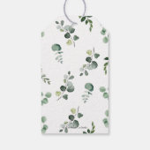 Grünpflanzen Woodland Animals Kinderdusche Geburts Geschenkanhänger (Rückseite)