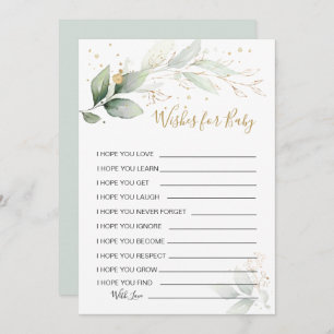 Grünpflanzen Wünsche für Baby Shower Game Invit Einladung