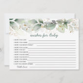 Grünpflanzen Wünsche für Babydusche Spiel Einladung (Vorderseite)