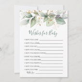 Grünpflanzen Wünsche für Babydusche Spiel Einladung (Vorderseite)