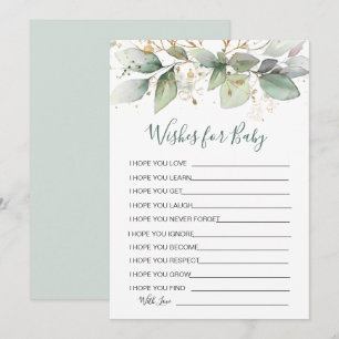 Grünpflanzen Wünsche für Babydusche Spiel Einladung