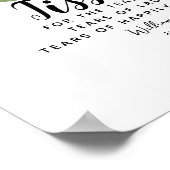 Grünpflanzen Zeremonie Gewebe Hochzeitszeichen Poster (Ecke)