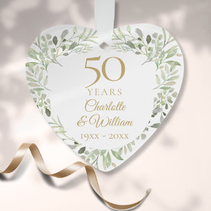Grünpflanzen zum 50. Geburtstag der Hochzeit Ornament