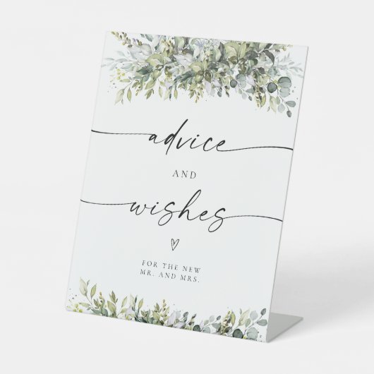 Grünpflanzenberatung und Wunschunterschrift Sockelschild (Vorderseite)