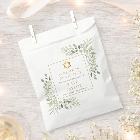 Grünpflanzenfutter Jüdische Beerdigungsdenkmal Geschenktütchen (Ausgeschnitten)