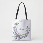 Grünpflanzenschrift Lavender eucalyptus begrüne Tasche (Vorderseite)