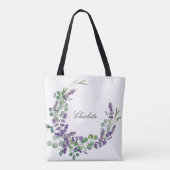 Grünpflanzenschrift Lavender eucalyptus begrüne Tasche (Rückseite)