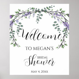 Grünposter von Lavendel eucalyptus boho Poster