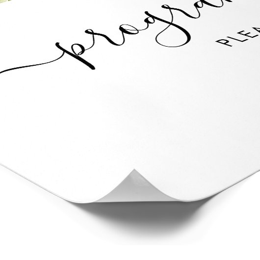 Grünprogramme Bitte ein Zeichen nehmen Poster (Ecke)