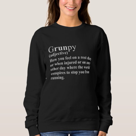 Grunpy Run Funny Running Marathon Runner Pullover (Vorderseite)