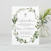 Grünrahmen Bestätigung Einladung (Stehend Vorderseite)