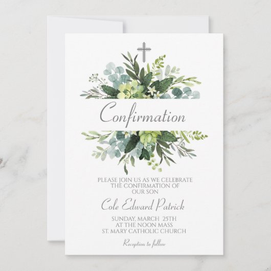 Grünrahmen-Bestätigung Einladung (Vorderseite)