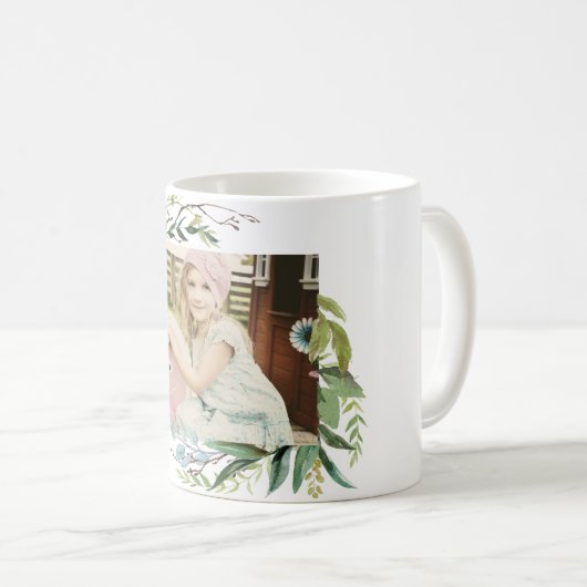 Grünrahmen mit Foto Kaffeetasse (VorderseiteRechts)