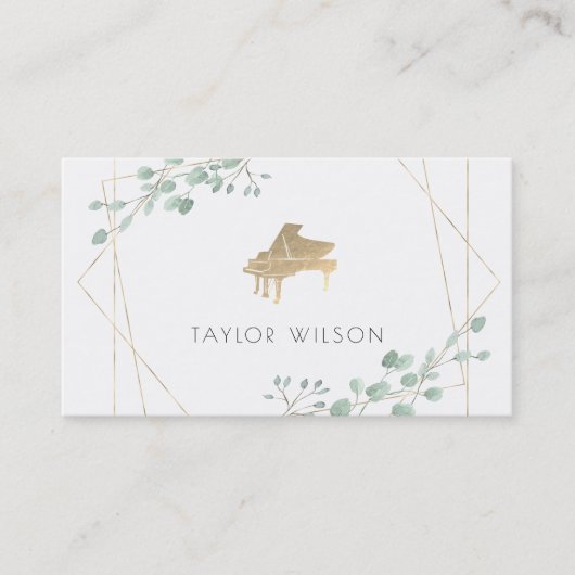 Grünrahmen-Pianist Visitenkarte (Vorderseite)