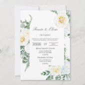 Grünrahmen Spanische Hochzeit Einladung (Vorderseite)