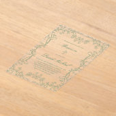Grünrahmen Taufe Acryleinladungen (Ablage )